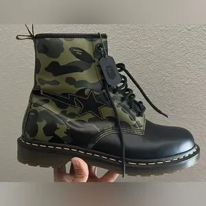 Bape x Doc Marten 60th anniversary high 1460 zip Dr. Martens x A Bathing Ape 1460 Zip Boot - Register Now on  main image 4